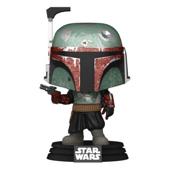 FUNKO POP! - Star Wars - The Mandalorian Boba Fett Metallic #462 mit Tee Größe M